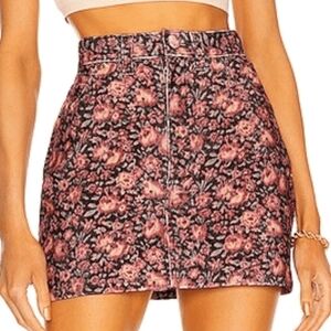 LoveShackFancy Corduroy Vintage Flowers Mini Skirt Size 0